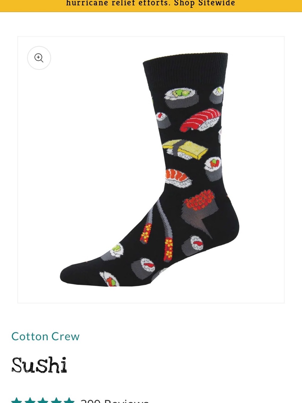 Sushi Novelty Crew Socks - Green